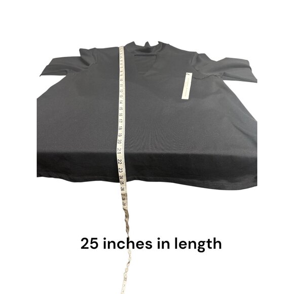 Whimsigoth Susana Monaco Womens Black Long Sleeve Top With Mock Neck & V-Necklin - Picture 8 of 8